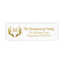 Search for rustic antlers return address labels Elegant
