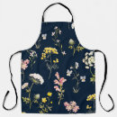 Search for hand drawn flowers aprons Blue