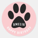 Search for cute dog birthday party stickers Paw