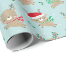 Search for holly berry wrapping paper Reindeer