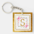 Search for pink rose floral key rings Elegant
