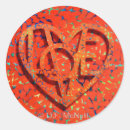 Search for peace lover stickers Heart