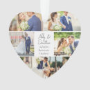 Search for heart shaped photo christmas tree decorations Just married