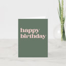 Search for green birthday cards Typography
