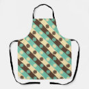 Search for retro daisy pattern aprons Green