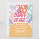 Search for twins 1st birthday invitations Pink
