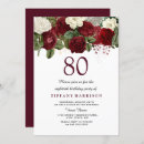 Search for red white birthday invitations Vintage