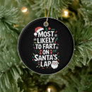 Search for fart christmas tree decorations Santa