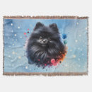 Search for pomeranian blankets Watercolor
