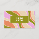 Search for lines business cards Retro