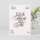 Search for talk 30 to me invitations Script typography
