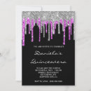 Search for magenta and silver invitations Elegant