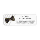 Search for black tie return address labels Bow