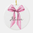 Search for pink ribbon christmas tree decorations Bow
