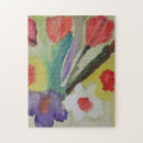 Search for tulip flowers puzzles Red