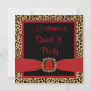 Search for red leopard birthday invitations Sweet