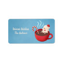 Search for warm wishes return address labels Xmas