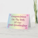 Search for new baby granddaughter cards Birth