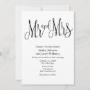 Search for mr and mrs wedding invitations Black