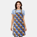 Search for abstract art aprons Blue