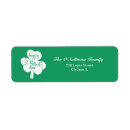 Search for shamrock return address labels St patricks day
