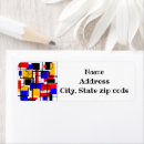Search for blue red return address labels Gold