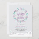 Search for teal baby girl shower invitations Purple and teal