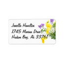 Search for purple pansy return address labels Garden