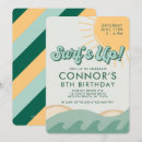Search for surfer birthday invitations Beach party