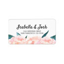 Search for peach floral return address labels Stylish