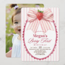 Search for strawberry 1st birthday invitations Blush pink