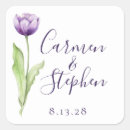 Search for tulip wedding stickers Purple