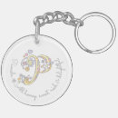 Search for letter p key rings For her