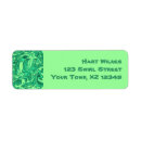 Search for abstract swirl return address labels Green
