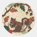 Search for autumn fall leaves stickers Squirrel