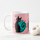 Search for retro cat coffee mugs Pink