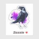 Search for watercolor raven stickers Goth