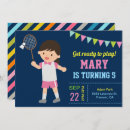 Search for badminton birthday invitations Sports