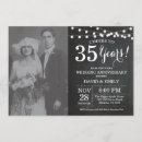 Search for 35 years invitations Black and white
