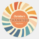 Search for vintage baby shower thank you stickers Retro