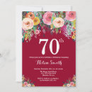 Search for burgundy floral birthday invitations Adult birthday party