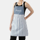 Search for blue denim aprons Blue and white