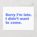 Search for late postcards Sorry
