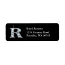 Search for r monogram return address labels Letter