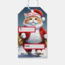 Search for christmas cat gift tags Santa