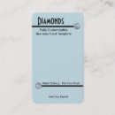 Search for rhinestone business cards Diamonds