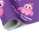 Search for owl christmas wrapping paper Pink