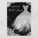 Search for black white lace bridal shower invitations Floral