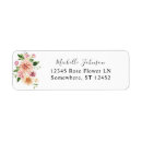 Search for pink and peach return address labels Floral