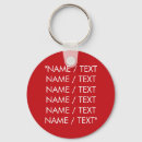 Search for red and white key rings Text